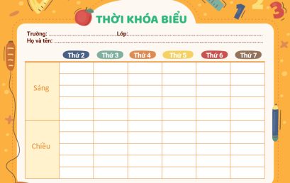 Thời khoá biểu số 2, thực hiện từ ngày 10/11/2025